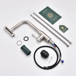 Смеситель для кухни Splenka S206.49.05 с мультифункциональным изливом сатин